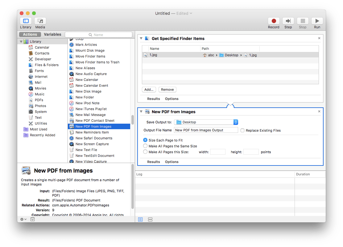 how to use automator mac to edit a pdf