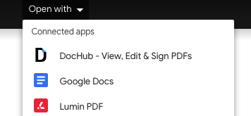 open google drive with adobe