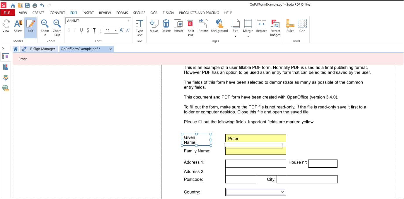 how to change font size in free adobe acrobat reader dc