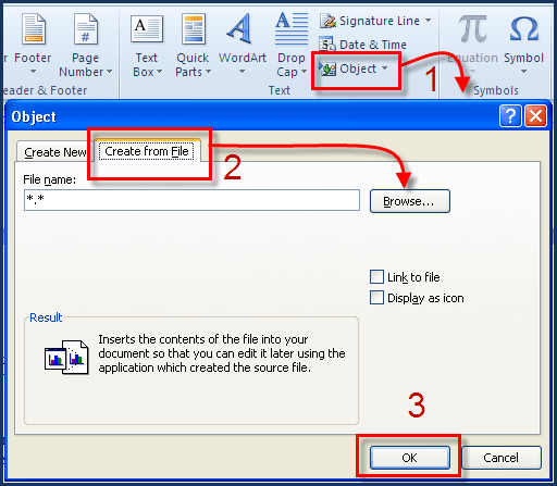 how to embed pdf document in word